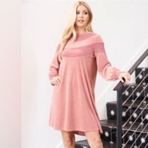 Final $5 "Perfect Peach "Full long Sleeve Sheath Dress  Sz. XL